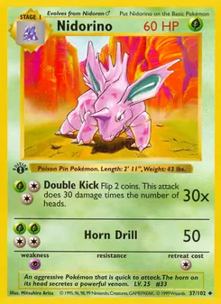 Nidorino, Base Set 37