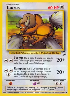 Tauros, Base Set 2 62