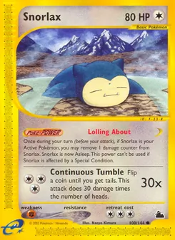 Matching English Snorlax card