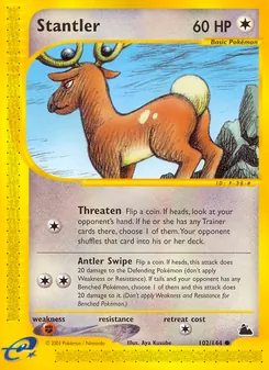 Matching English Stantler card