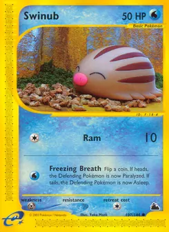 Matching English Swinub card