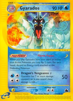 Matching English Gyarados card