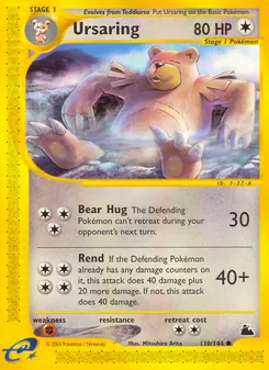 Matching English Ursaring card