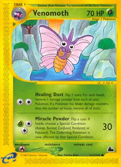 Matching English Venomoth card