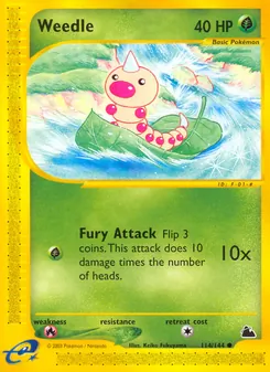 Matching English Weedle card