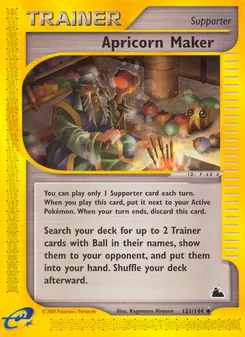 Matching English Apricorn Maker card