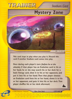 Matching English Mystery Zone card