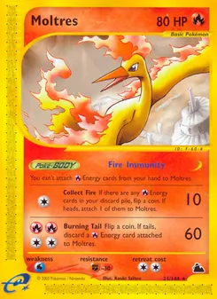 Matching English Moltres card