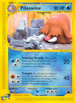 Matching English Piloswine card