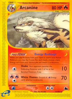 Matching English Arcanine card
