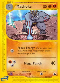 Matching English Machoke card