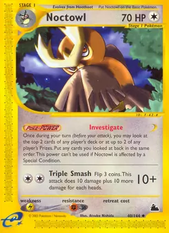 Matching English Noctowl card