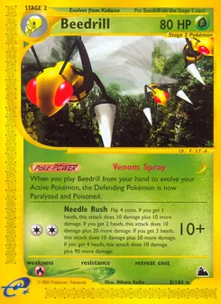 Matching English Beedrill card
