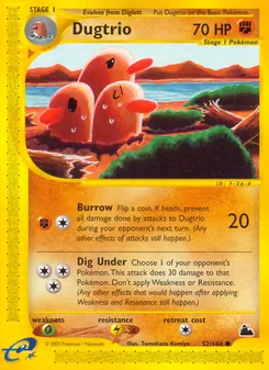 Matching English Dugtrio card