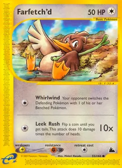 Matching English Farfetch'd card