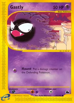 Matching English Gastly card