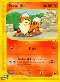 Matching English Growlithe card
