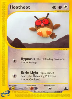 Matching English Hoothoot card