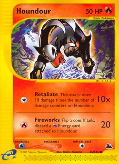 Matching English Houndour card