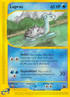 Matching English Lapras card