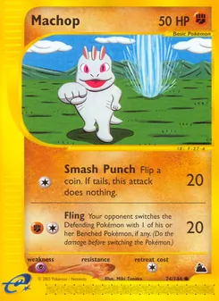 Matching English Machop card