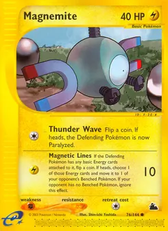 Matching English Magnemite card