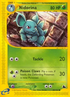 Matching English Nidorina card
