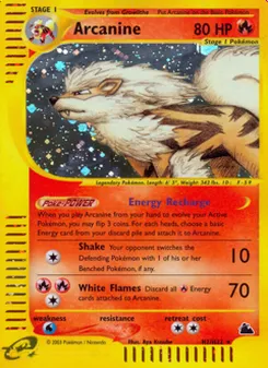 Matching English Arcanine card