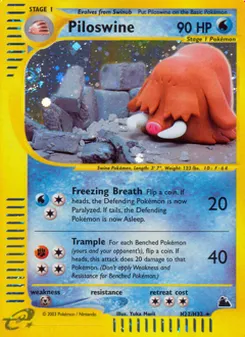 Matching English Piloswine card
