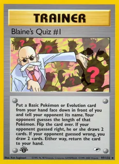 Blaine's Quiz #1, Gym Heroes 97