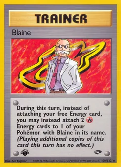 Matching English Blaine card
