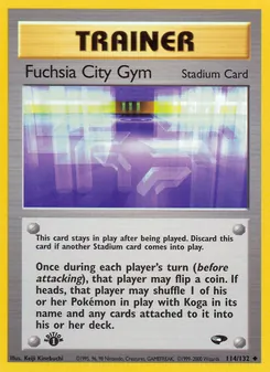 Matching English Fuchsia City Gym card