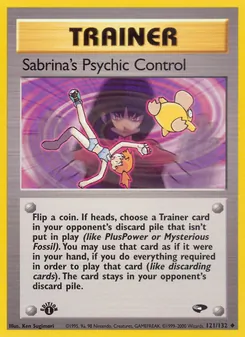 Matching English Sabrina's Psychic Control card