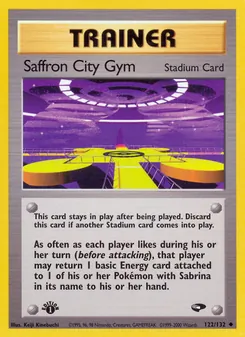 Matching English Saffron City Gym card