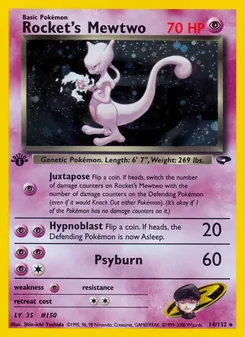 Matching English Rocket's Mewtwo card