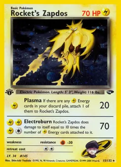 Matching English Rocket's Zapdos card