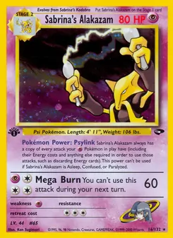 Matching English Sabrina's Alakazam card