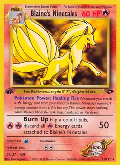 Matching English Blaine's Ninetales card