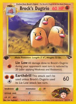 Matching English Brock's Dugtrio card