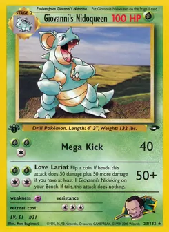 Matching English Giovanni's Nidoqueen card