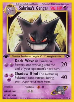 Matching English Sabrina's Gengar card