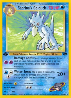 Matching English Sabrina's Golduck card