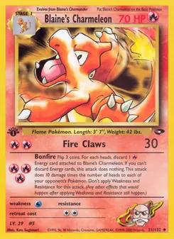Matching English Blaine's Charmeleon card