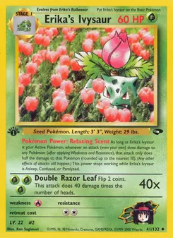 Matching English Erika's Ivysaur card
