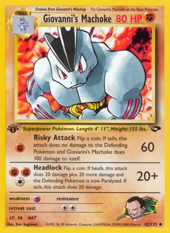 Matching English Giovanni's Machoke card