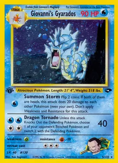 Matching English Giovanni's Gyarados card