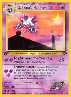 Matching English Sabrina's Haunter card