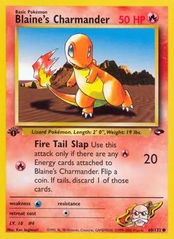 Matching English Blaine's Charmander card