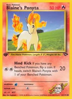 Matching English Blaine's Ponyta card
