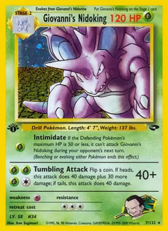Matching English Giovanni's Nidoking card